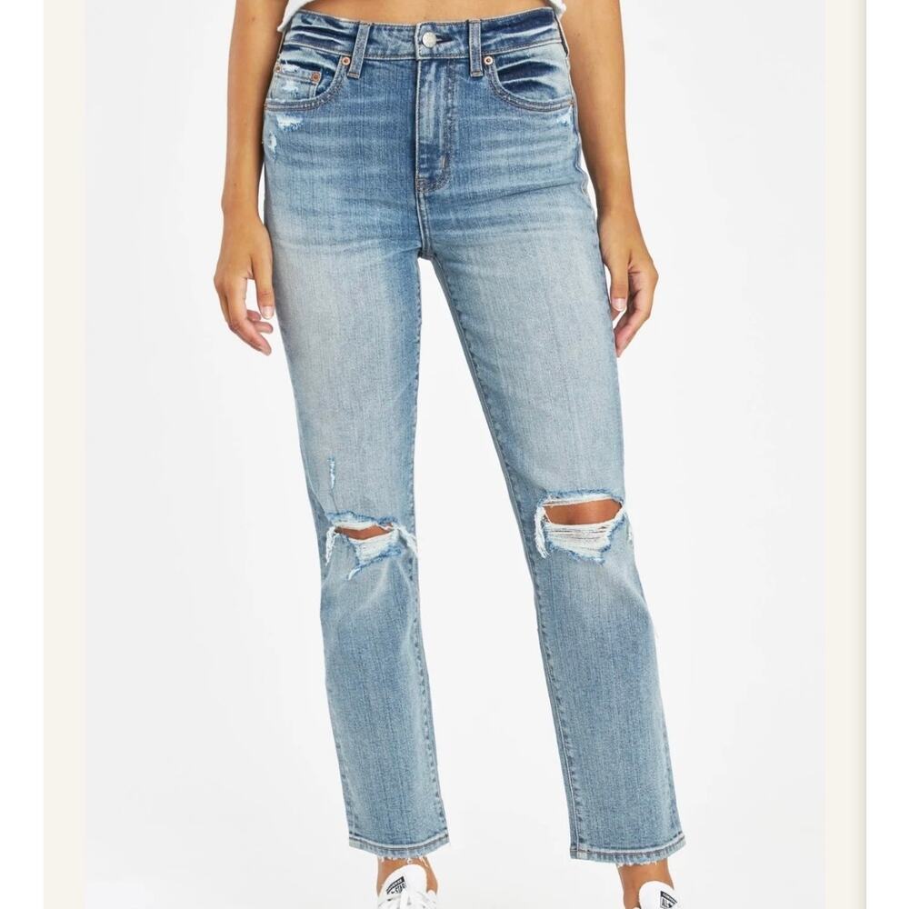 Daze Denim Daily Driver Skinny Straight Crop Jeans Medium Wash Women's Size 26